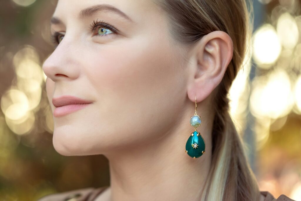 Beautiful Woman Wearing Gorgeous Earring